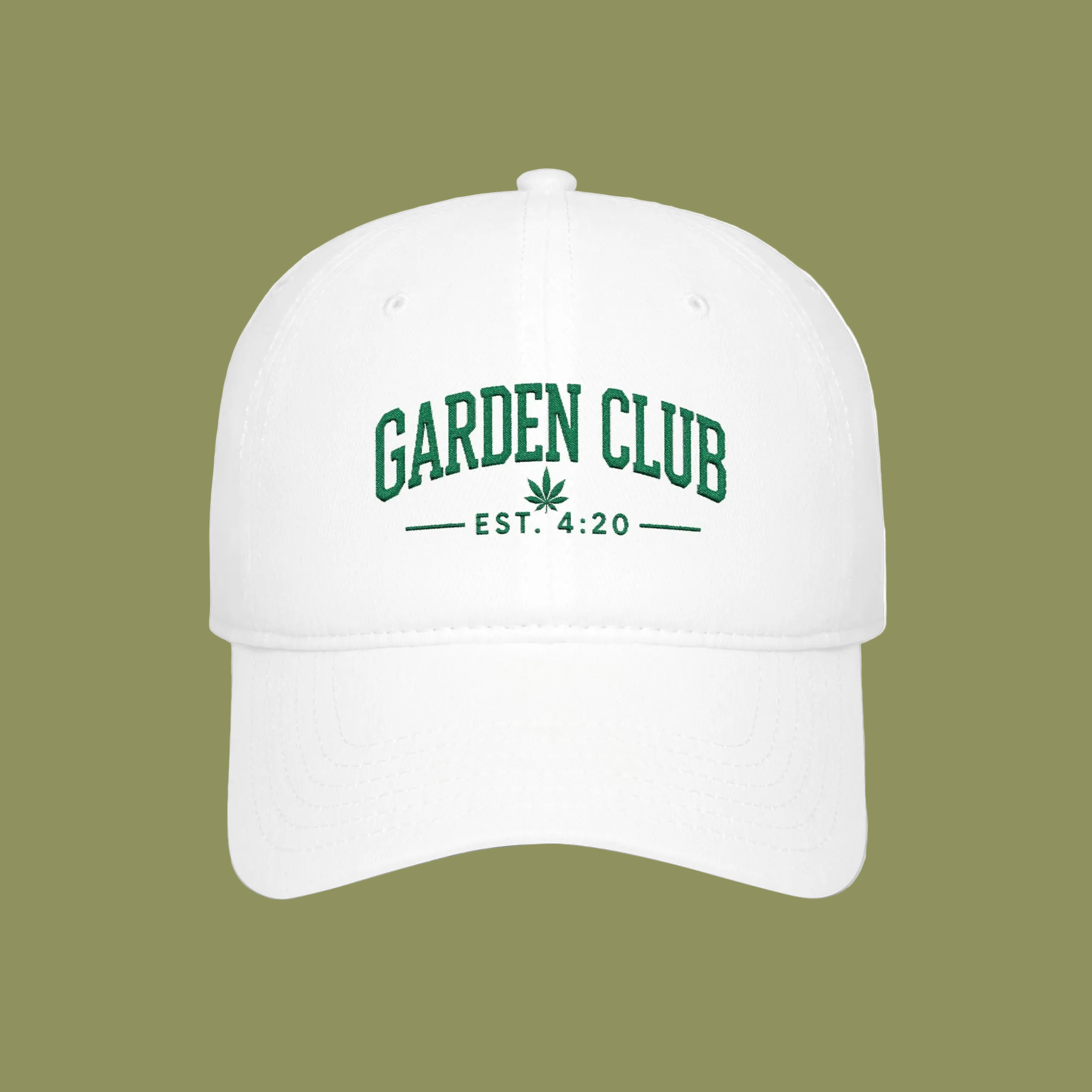 Embroidered Garden Club Baseball Cap